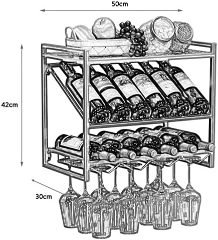 ZJDYDY Wall-Mounted Iron Wine Rack Stemware Holder