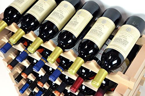 Wine Rack Wood 60 Bottle Capacity Freestanding
