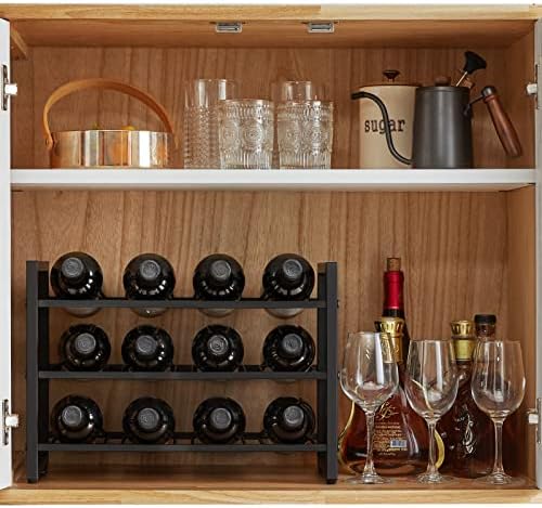 IBUYKE Freestanding 3-Tier Metal Wine Rack