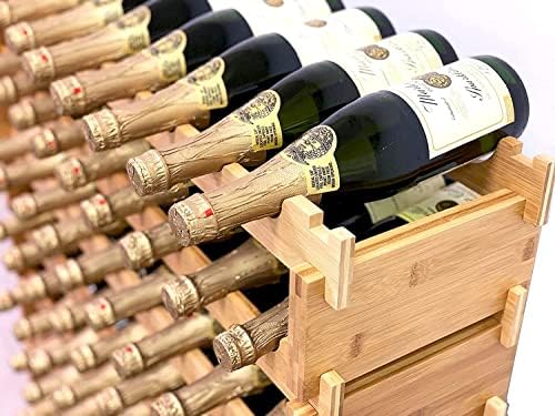 Birsppy Bamboo Wine Rack - 8-Tier 72 Bottle Capacity