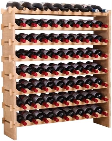 FDHUIJIA 72-Bottle Bamboo Wine Rack Cabinet 1