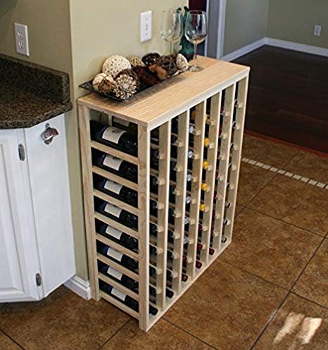 Creekside 48 Bottle Wine Rack - Spring Cherry with Clear Coat