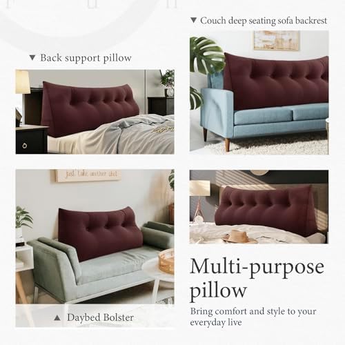 BNCKTRD Reading Pillow Velvet Chocolate Brown