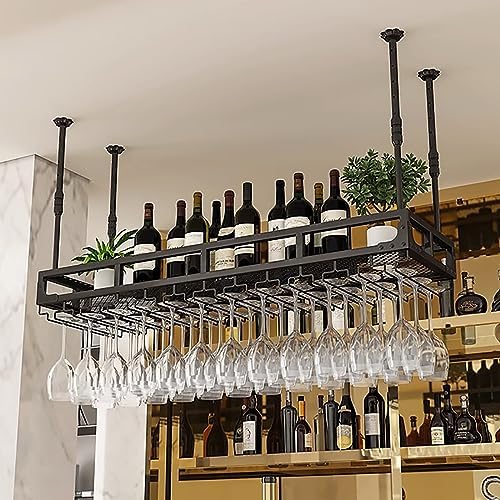 Adjustable Ceiling Wine Rack with Durable Metal Frame 1