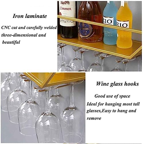 Wall Mounted Wine Rack with Glass Holder Black 70x85x100cm