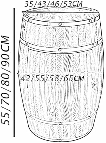 Wooden Wine Barrel Table - Charred Cedar Decorative Storage Cabinet