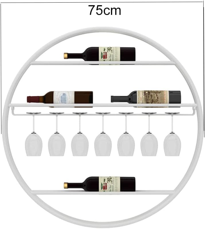 ZJDYDY Wall-Mounted Wine Rack with Glass Holder