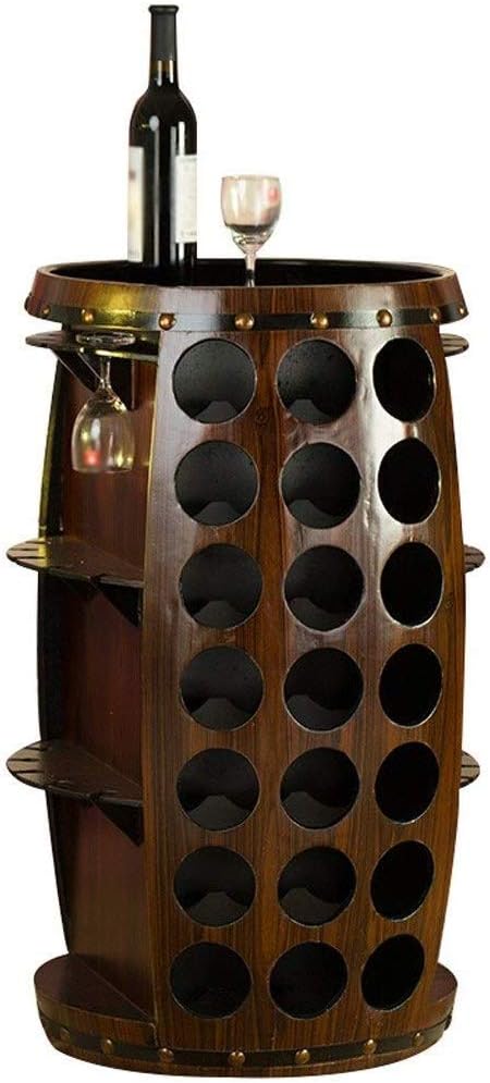 Freestanding Wine Rack with Barrel Design