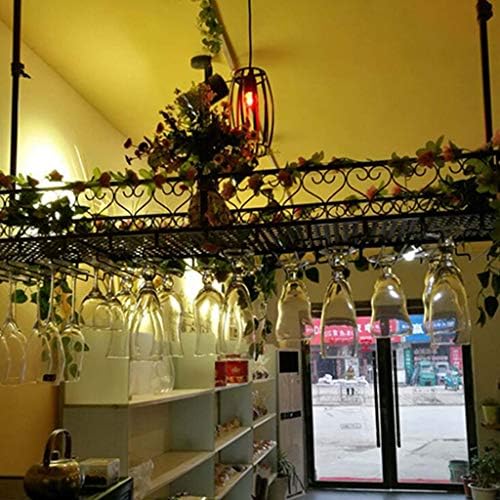 Wall Mounted Wine Rack Iron Double Layer Adjustable