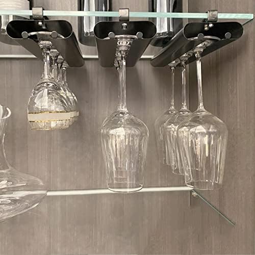 WORDFUN Under Cabinet Wine Glass Holder 1PCS Gold
