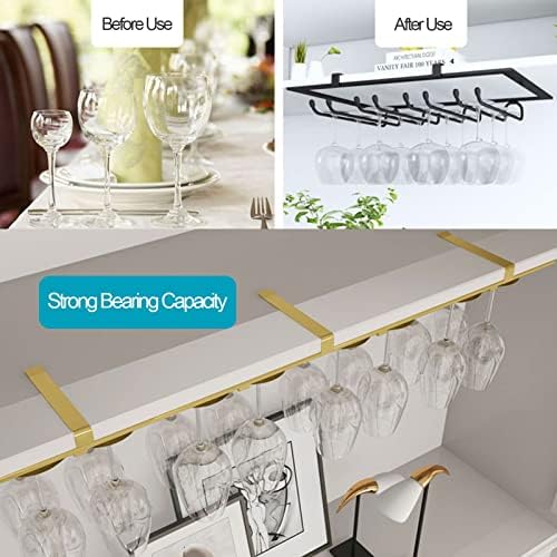 DTDMY Gold Wine Glass Rack with 5 Slots