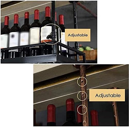 LUCEAE Wall-Mounted Wine Rack with Floating Shelf