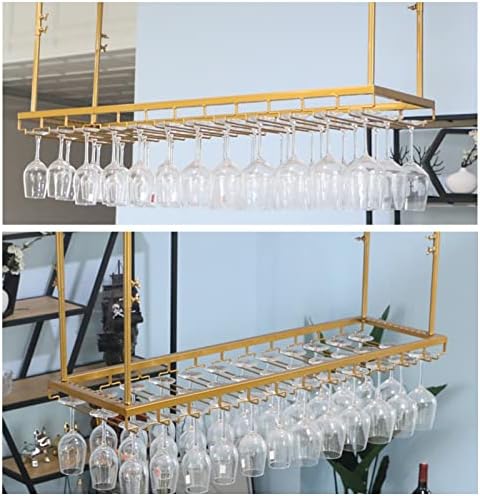 Ceiling Hanging Wine Rack with Adjustable Height and Width