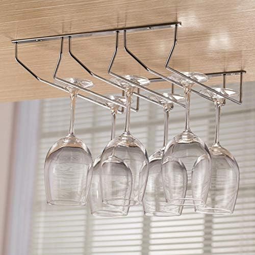 OWKAY Wine Glass Rack with 34cm Two Rows