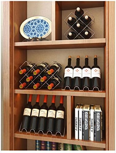 BOCbco Tabletop Wine Rack Holds 6 Bottles Silver