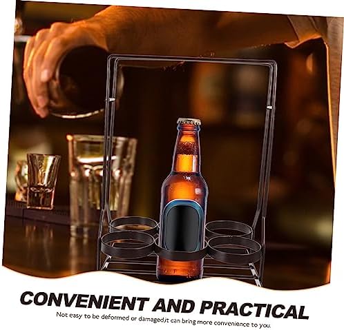 Cabilock Wine Bottle Holder Iron and Wood Storage Stand