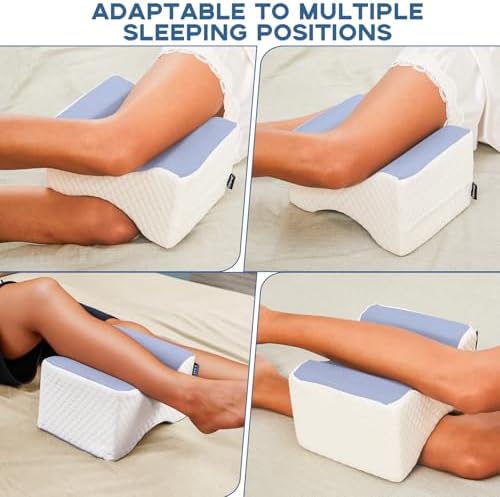 Cooloo8 Side Sleeper Pillow 2PCS Blue Memory Foam Leg Positioner