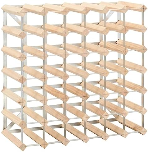 vidaXL Modern Wooden Wine Rack 42 Bottle Storage