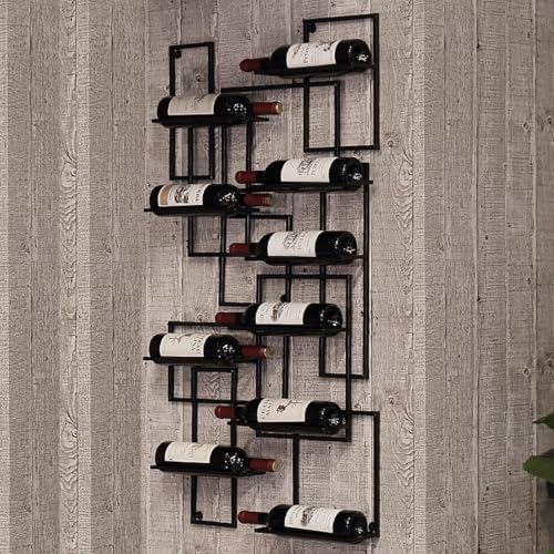 Bakufu Wall Mounted Wine Rack for 10 Bottles
