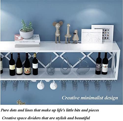 ZJDYDY Gold Wall-Mounted Wine Rack with Storage