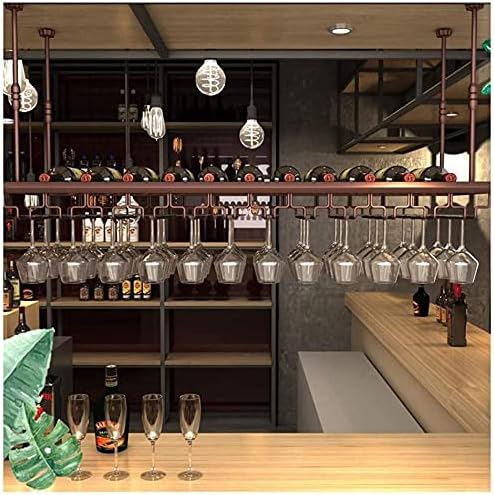 Ceiling Wine Rack with Glass Holder Spacious and Stylish