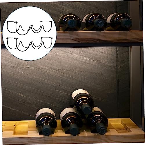 Zerodeko 2Pcs Black Iron Wine Rack