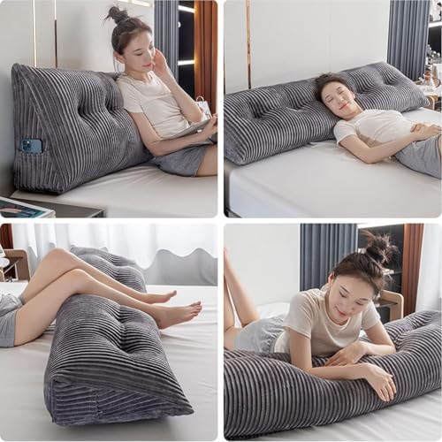 Large Triangular Bed Pillow with Removable Cover 1