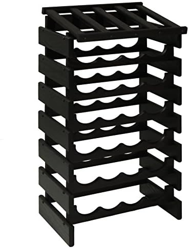 FixtureDisplays 28 Bottle Dakota Wine Rack with Display Top 1