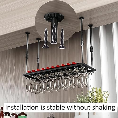 LIGUOYI Adjustable Wine Glass Holder for Kitchen Bar Pub