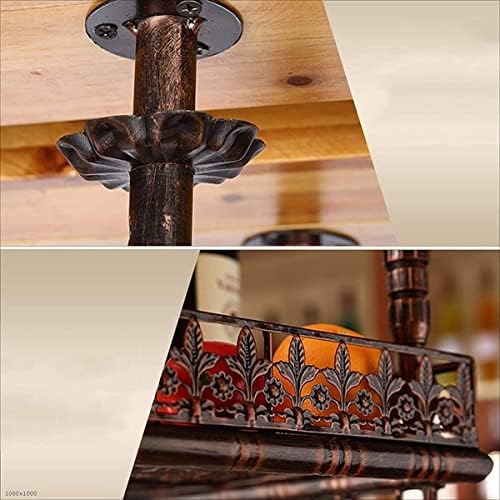 Adjustable Metal Ceiling Wine and Glass Rack - Industrial Style