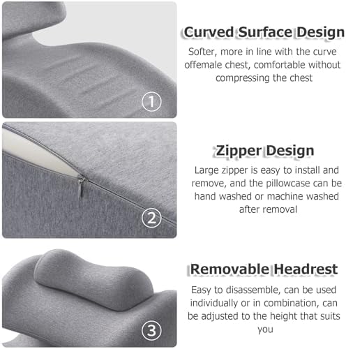 JYHHCYS Memory Foam Prone Pillow for Back Pain Relief