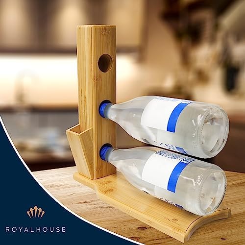 RoyalHouse Bamboo Wine Rack 3 Compartments