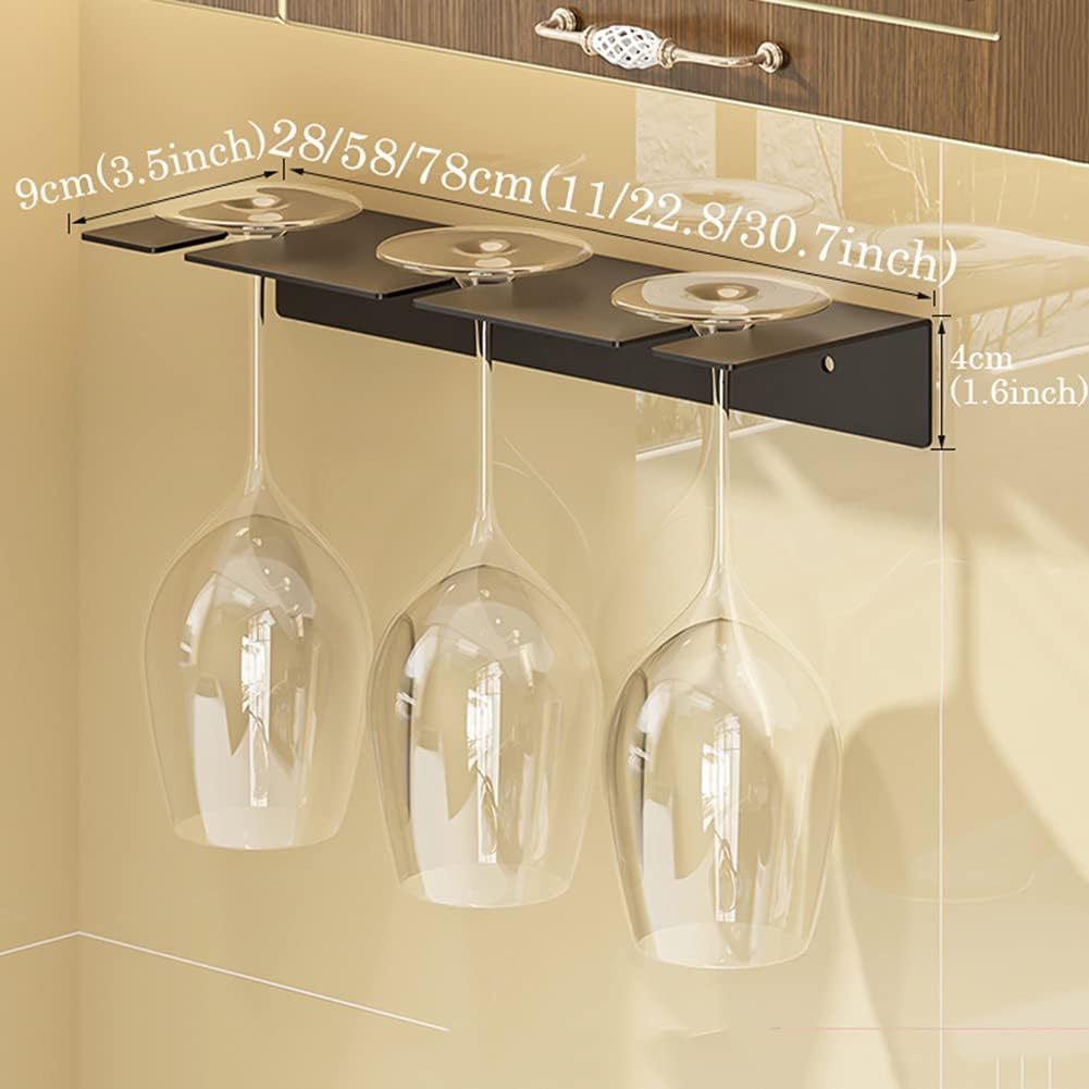 Sturdy Wall Mounted Wine Glass Rack with Easy Installation 1