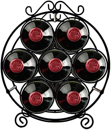 Maypes 7-Bottle Iron Wire Wine Rack for Countertop