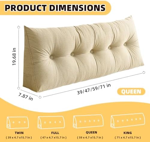 UUluhao Large Triangular Reading Pillow with Side Pockets 1
