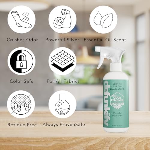 DEFUNKIFY Odor Remover Spray 16oz 2-Pack with Peppermint Essential Oil