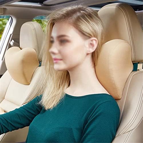 PGNEX Car Headrest Neck Pillow - Memory Foam Cushion Beige