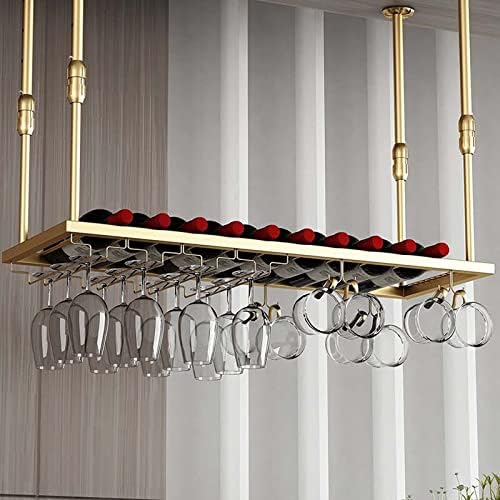 Suuim Wall-Mounted Wine Rack with Ceiling Shelf Display