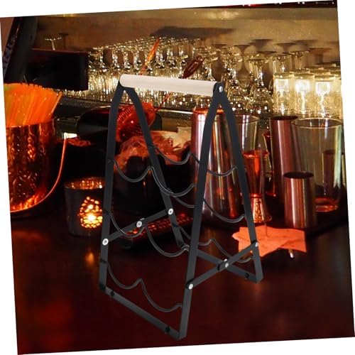 OUNONA Foldable Wine Rack for Small Spaces