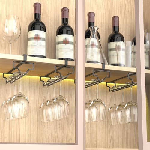2 Pack White Wine Glass Holder for Cabinet and Bar 1