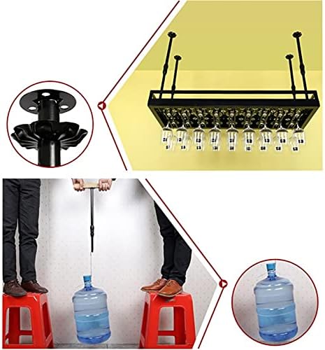 LUCEAE Wall-Mounted Wine Rack with Floating Shelf
