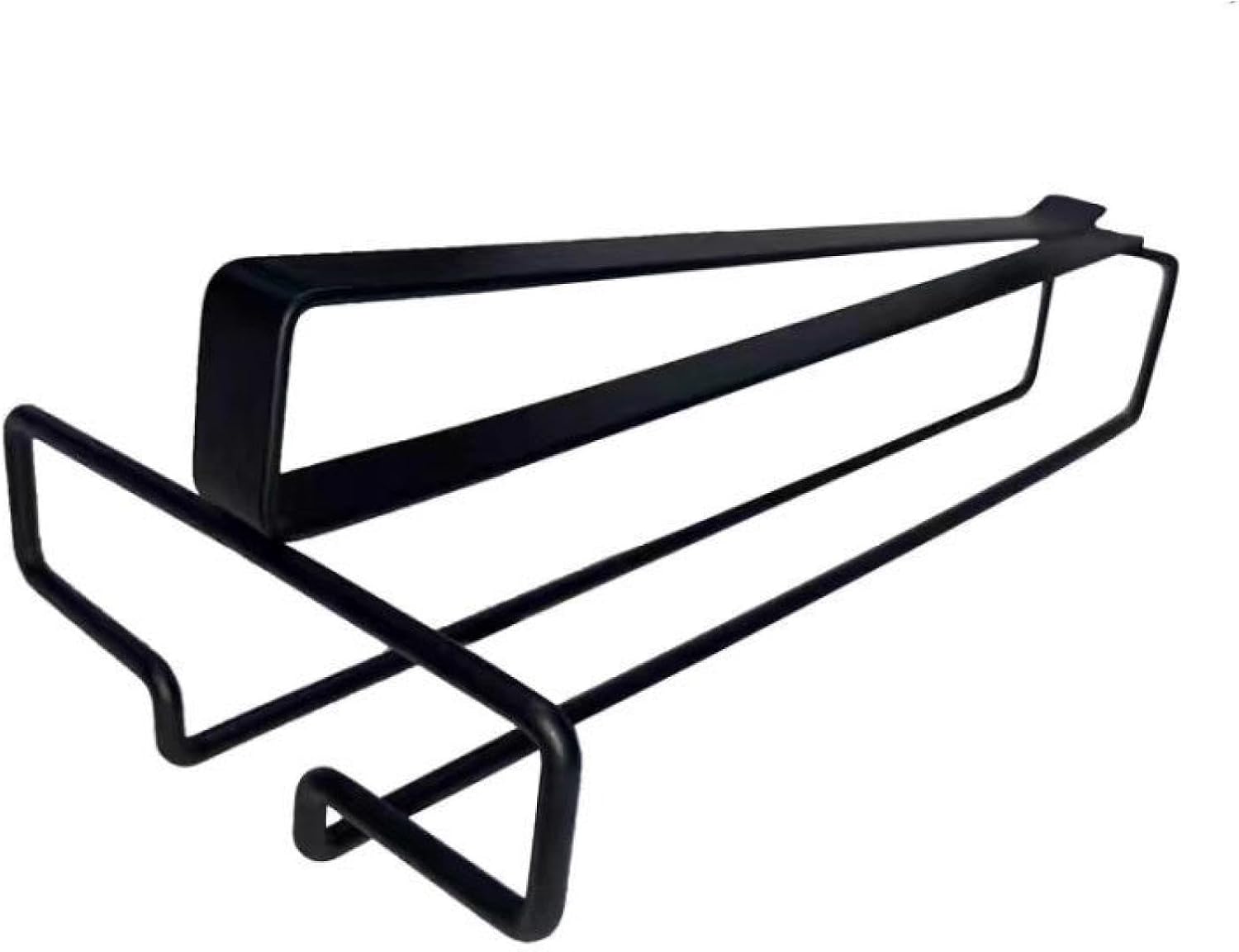OWKAY Simple Cabinet Wine Glass Rack Black