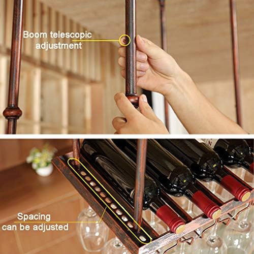 Industrial Style Wall Mounted Wine Rack Organizer