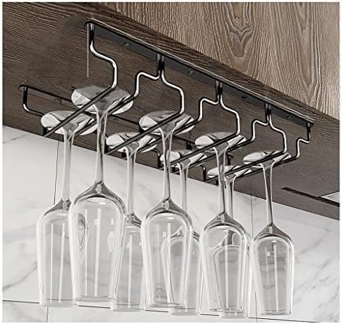 LYRWISHLTD Wine Glass Rack Under Cabinet 4 Slots