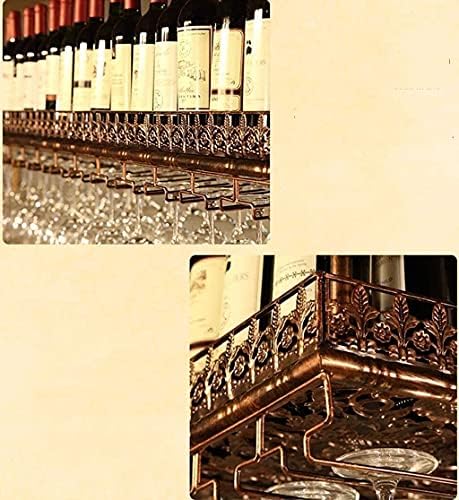 Wall Wine Rack with Painted Iron Frame and Adjustable Shelves