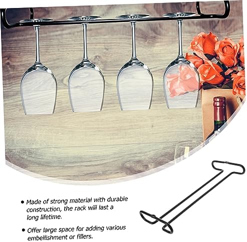Cabilock Red Wine Glass Holder Rack - Space-Saving Black Design