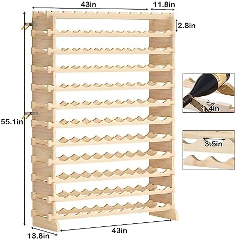 Sogesfurniture Floor Wine Racks 12 Tier Free Standing