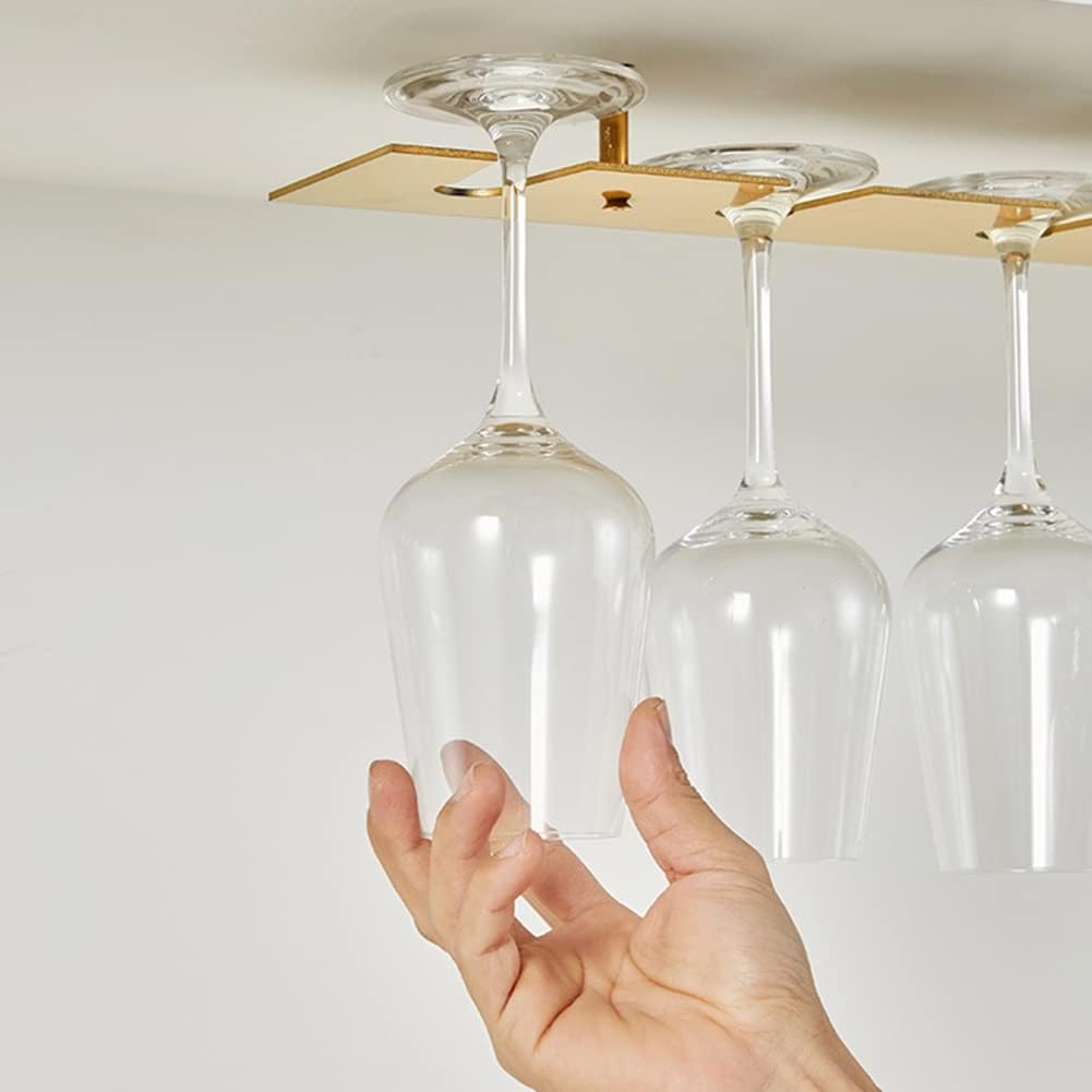 Under Cabinet Wine Glass Holder Rack for Kitchen Bar Storage