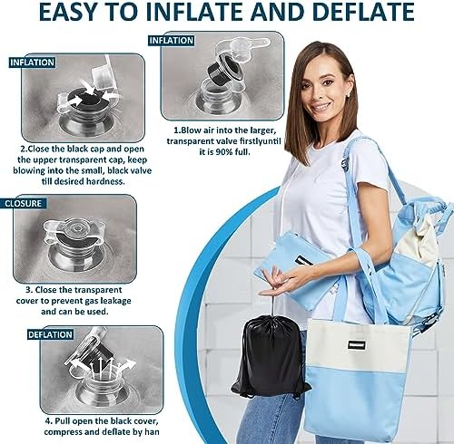 Prosixtoy Inflatable Leg Elevation Pillow - Portable Wedge for Sleep and Recovery