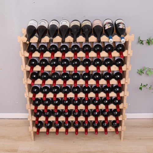 FDHUIJIA 72-Bottle Bamboo Wine Rack Cabinet 1